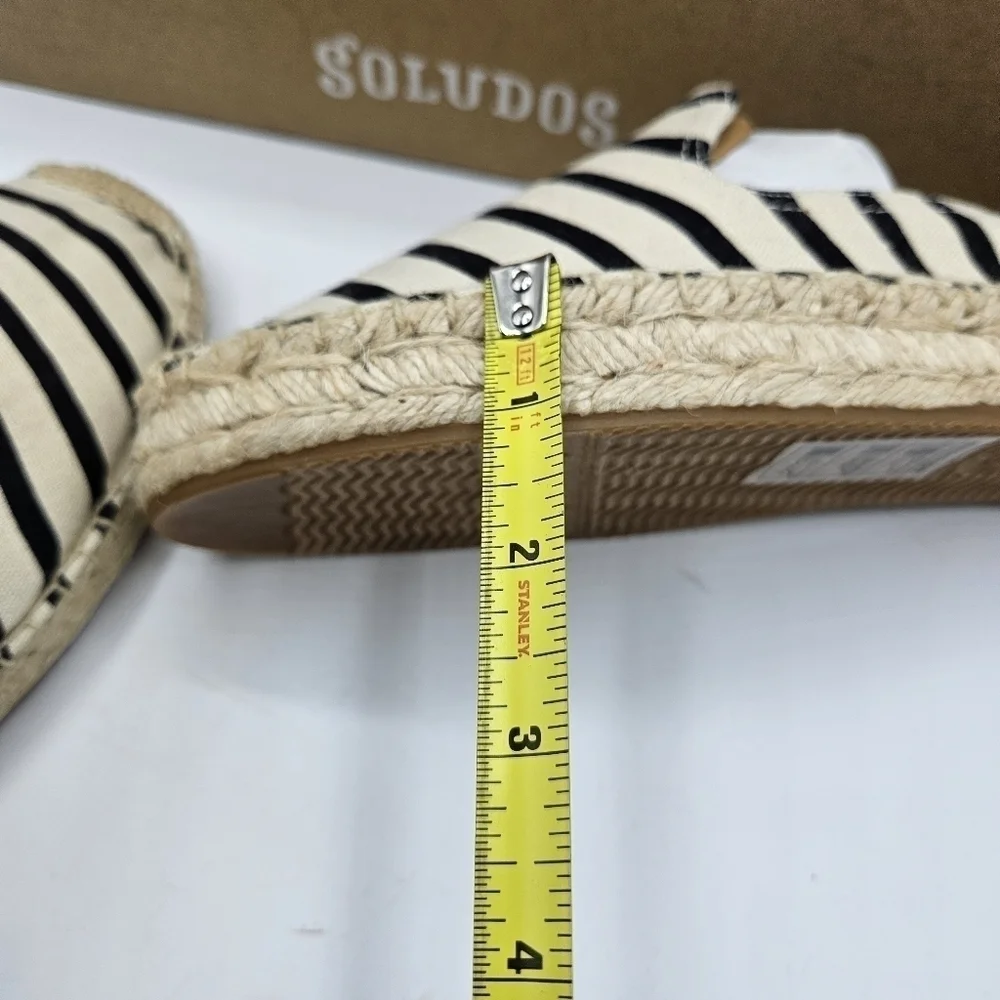 NWT Soludos Classic stripe smoking slipper size 8 1/2